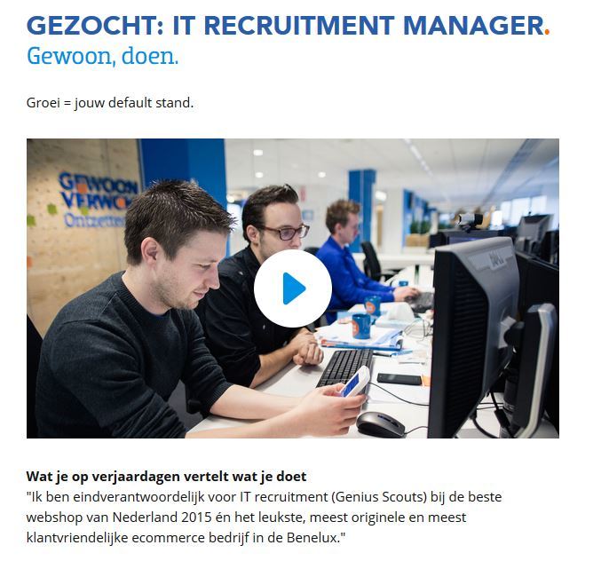recruitment manager gevraagd coolblue