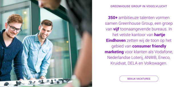 greenhouse group voorbeeld