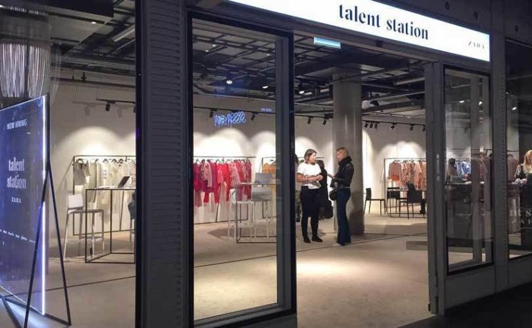 zara talent station pp-up store