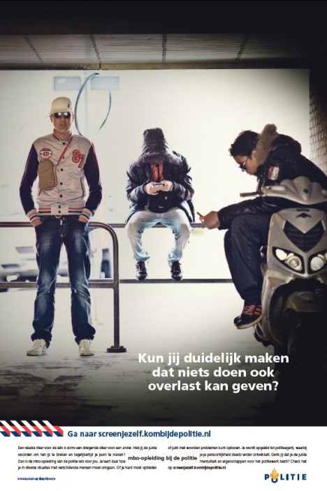 Advertentie Screenjezelf. Kom bij de politie