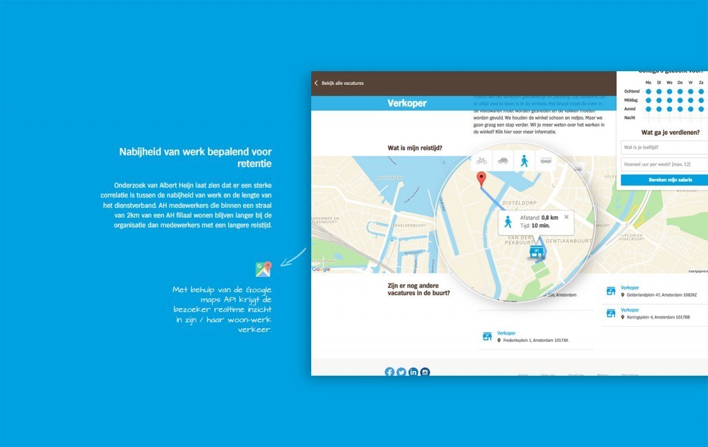 Werk.ah.nl, recruitmentwebsite geredeneerd vanuit wensen van doelgroep (Albert Heijn / Endouble)