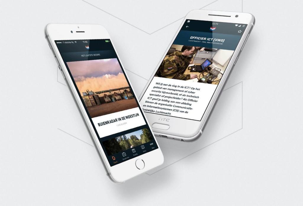 Defensie lanceert zelfs een eigen app om militairen te werven
