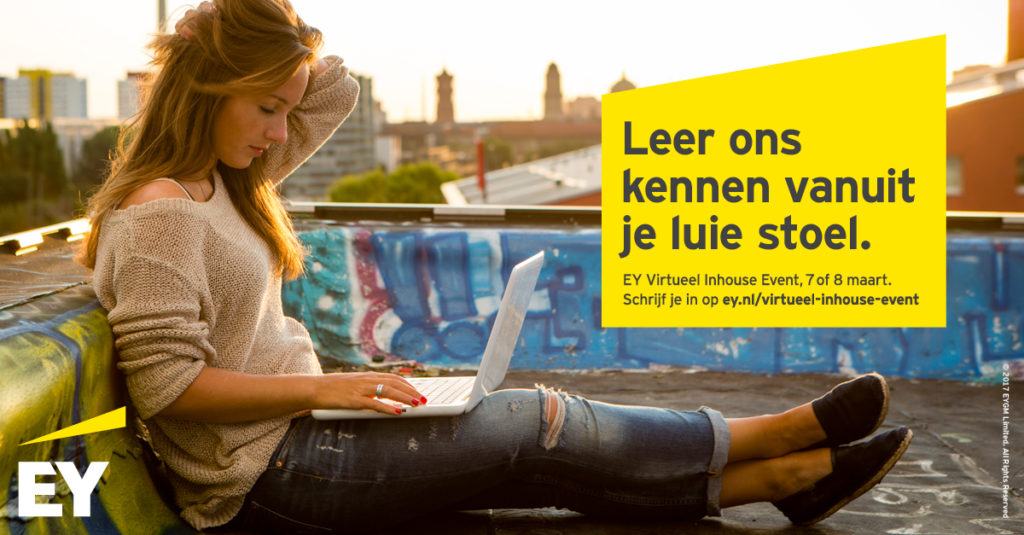 Een ‘Virtueel Inhouse Event’, oftewel: EY leren kennen vanuit je luie stoel (EY)