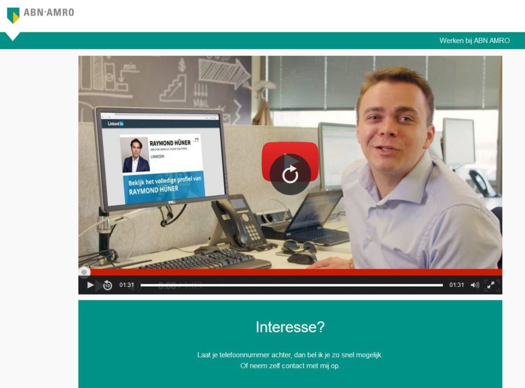 In nieuwe recruitmentvideo’s spreekt ABN Amro kandidaten wel héél persoonlijk aan