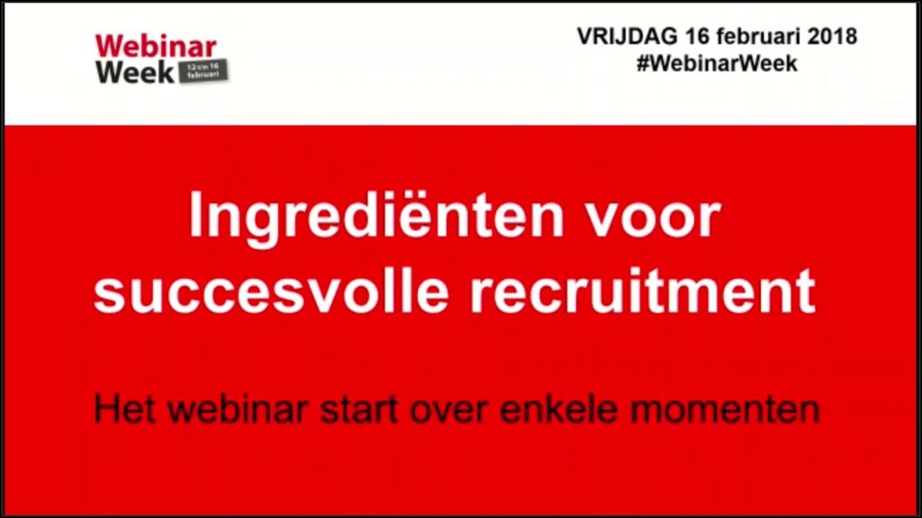 Dit leerden we tijdens de Webinar Week over de ingrediënten voor succesvol recruitment