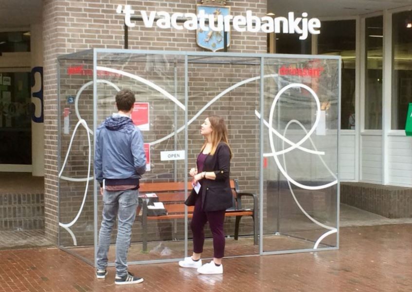 Met dit ‘vacaturebankje’ weet Driessen interesse voor gemeentewerk te wekken