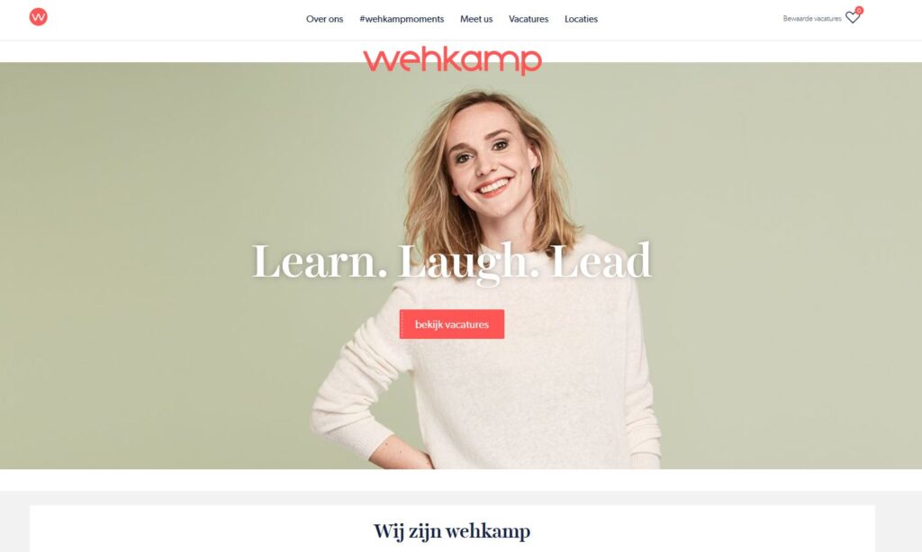 De prijswinnende recruitmentsite van Wehkamp: mooi, maar gebruiksgemak kan nog beter