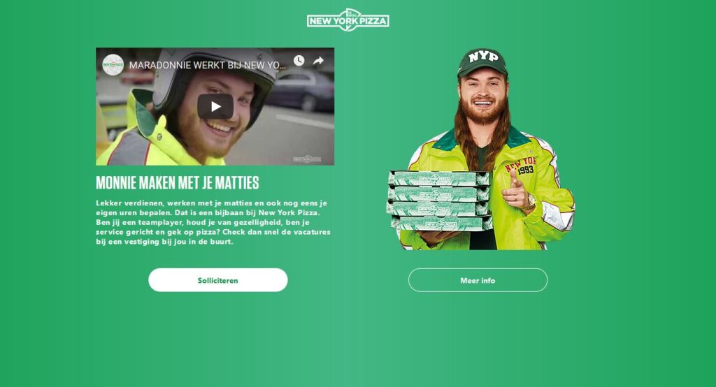 Campagne van de week: over de monnies van Donnie voor de matties van New York Pizza