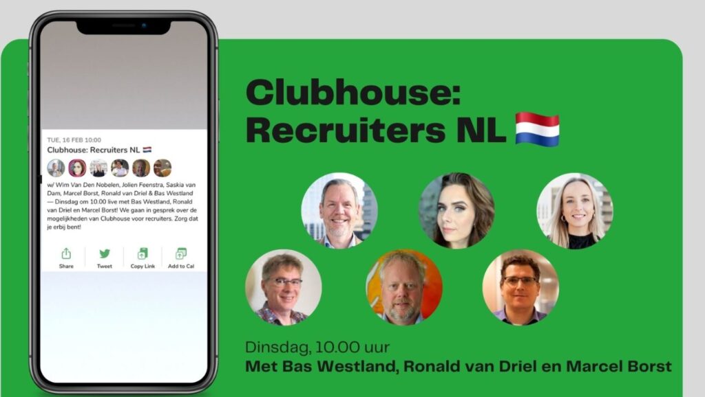 Wim op woensdag: Alle recruiters verzamelen! (Op Clubhouse…)