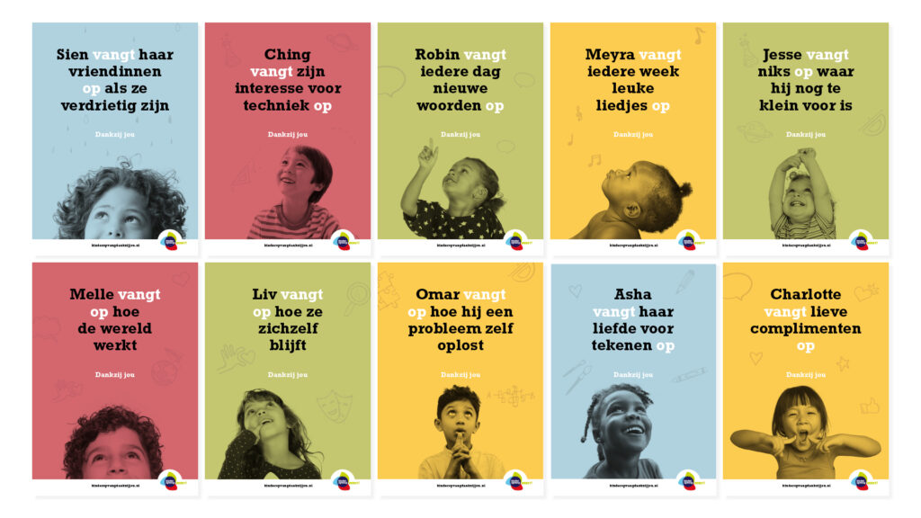 Wervings- en imagocampagne Kinderopvang Dankzij Jou (inzending Kinderopvang werkt!) personeelstekorten kinderopvang