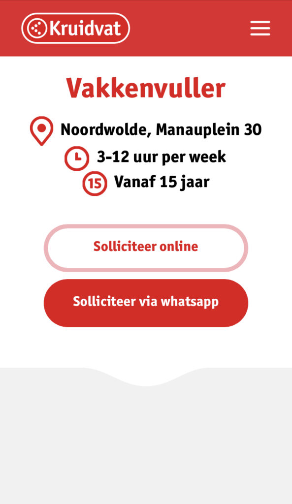 whatsapp je naar je bijbaan