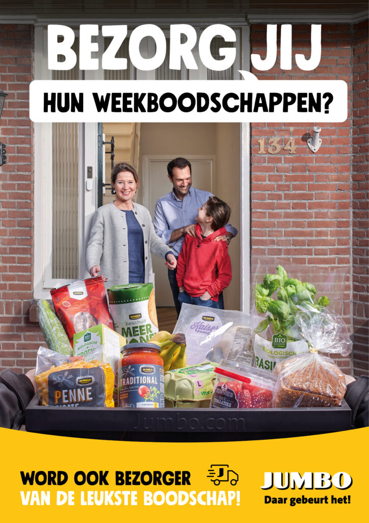 Innovatieve campagne voor het werven van bezorgers (inzending Jumbo Supermarkten)