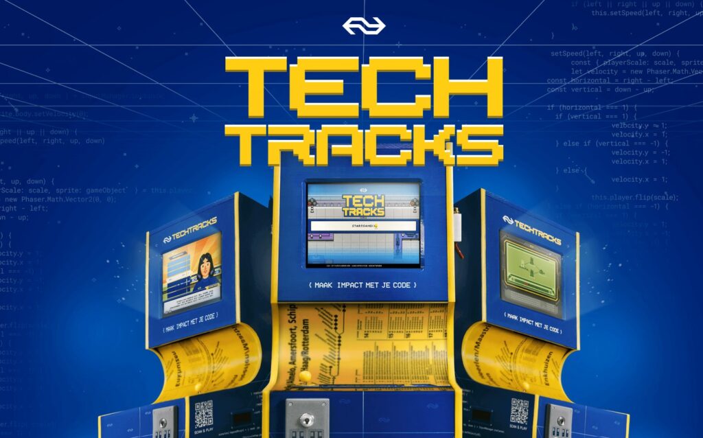 Over Tech Tracks, de zelfgebouwde arcadekast die de NS aan 180 IT’ers moet helpen