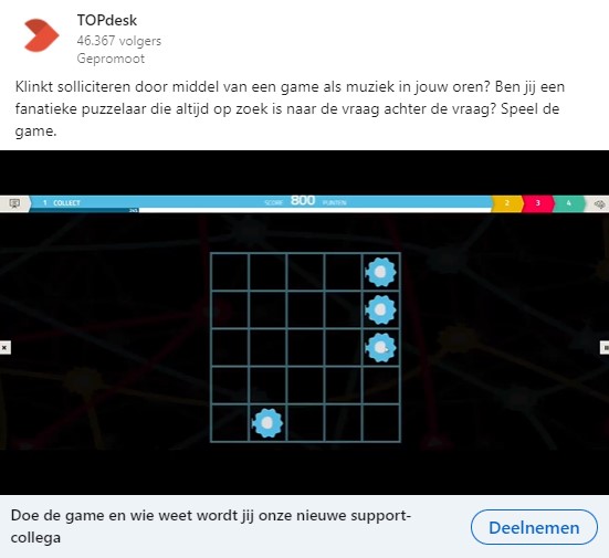 Juist nu talent schaars is, hebben we in 2022 met de games van BrainsFirst 18 nieuwe succesvolle supporters aangenomen. Dit waren er in 2021 nog maar 3. Lees de hele case van TOPdesk, ingezonden in de categorie Recruitment voor de Werf& Awards 2023.