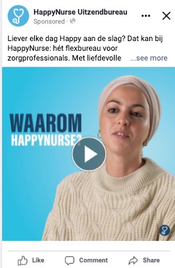 Een onderscheidende, frictieloze online marketingcampagne om zorgsector-leads makkelijker, overzichtelijker en effectiever te maken voor HappyNurse.​​ Lees de hele case van Cowboys, ingezonden in de categorie Recruitment voor de Werf& Awards 2023.