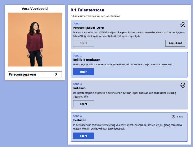 voorbeeld van een talentenscan