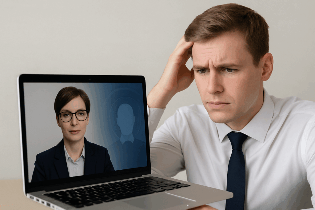 When – when – when het toch nog niet zo goed gaat met die A.I.-sollicitatiegesprekken…
