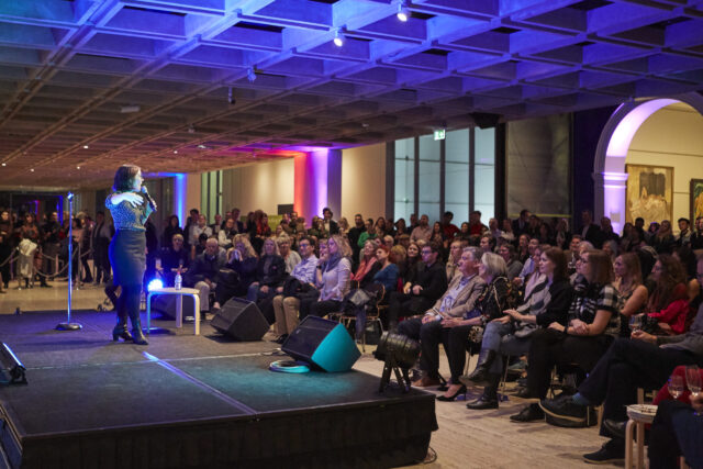 *** Local Caption *** Late night laughs: In association with the Archibald Prize 2019Featuring some of Australia’s funniest figures in the comedy world. Stand up comedian Rose Callaghan.