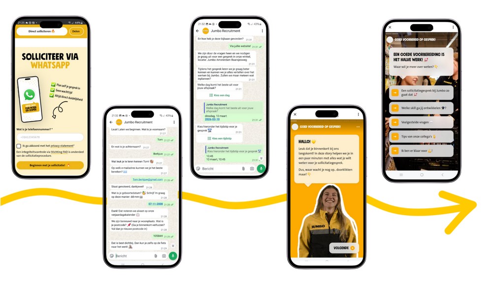 Zelf je sollicitatiegesprek voor een bijbaan inplannen: bij Jumbo kan het nu